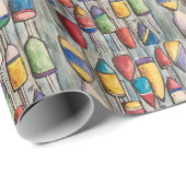Lobster Buoys Gift Wrap Cadeaupapier (Rol Hoek)
