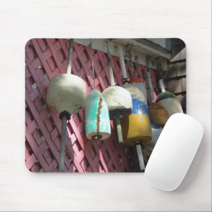 Lobster Buoys op Roze Lattice - Martha's Vineyard Muismat
