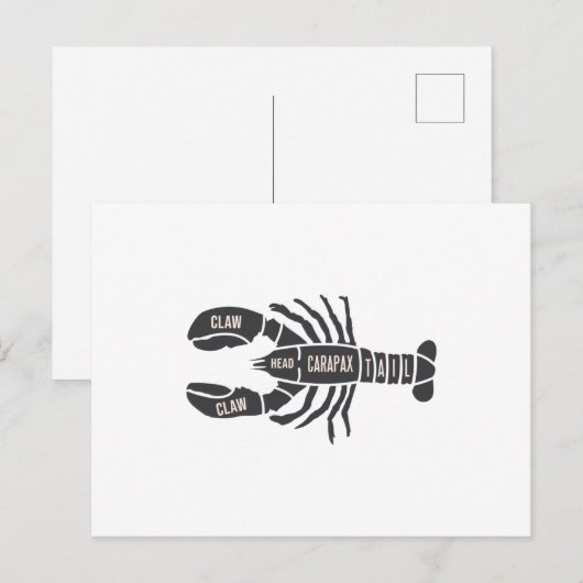 Lobster Butcher Briefkaart (Voorkant / Achterkant)