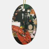  Lobster Champagne Fancy partij Keramisch Ornament (Links)