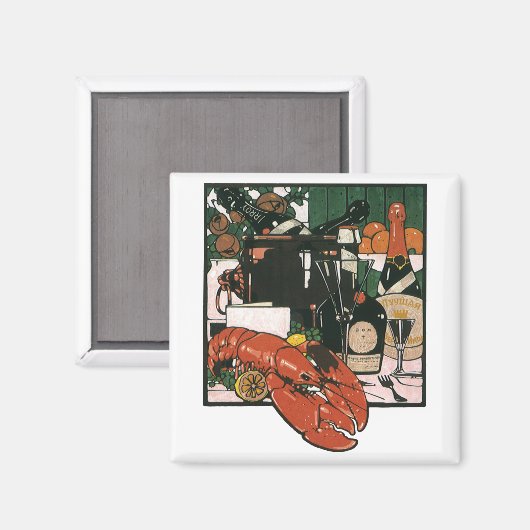  Lobster Champagne Fancy partij Magneet (Voorkant / Achterkant)