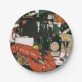  Lobster Champagne Fancy partij Papieren Bordje (Voorkant)