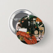 Lobster Champagne Fancy partij Ronde Button 5,7 Cm (Voorkant /achterkant)