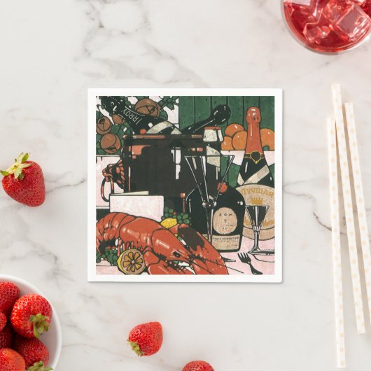  Lobster Champagne Fancy partij Servet (Insitu)