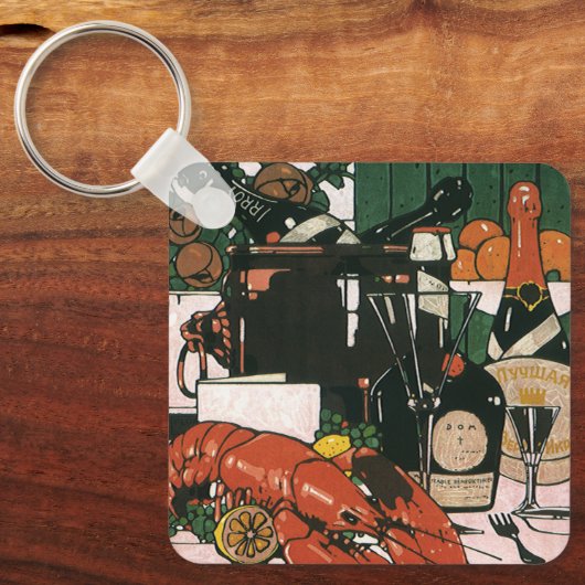  Lobster Champagne Fancy partij Sleutelhanger (Voorkant)