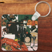  Lobster Champagne Fancy partij Sleutelhanger (Achterkant)