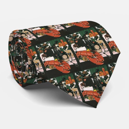  Lobster Champagne Fancy partij Stropdas (Opgerold)