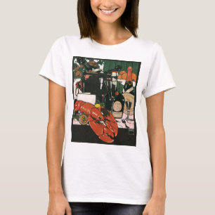 Lobster Champagne Fancy partij T-shirt