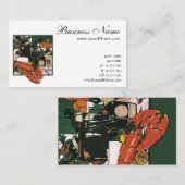 Lobster Champagne, Fancy partij van legant Visitekaartje (Voorkant / Achterkant)