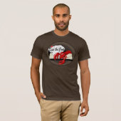 Lobster Chef Kiss the Cook Mannen Brown T shirt (Voorkant volledig)