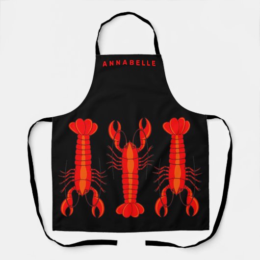 Lobster Chef Personalize Apron Schort (Voorkant)
