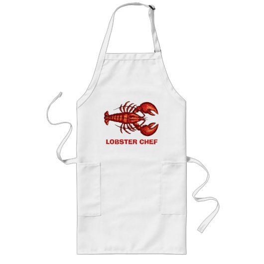 Lobster Chef Personalize Lang Schort (Voorkant)