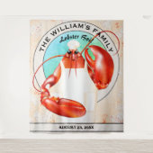 Lobster Chef Seafood Event Backdrop Wandkleed (Voorkant)