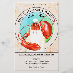 Lobster Chef Seafood Event Flyer