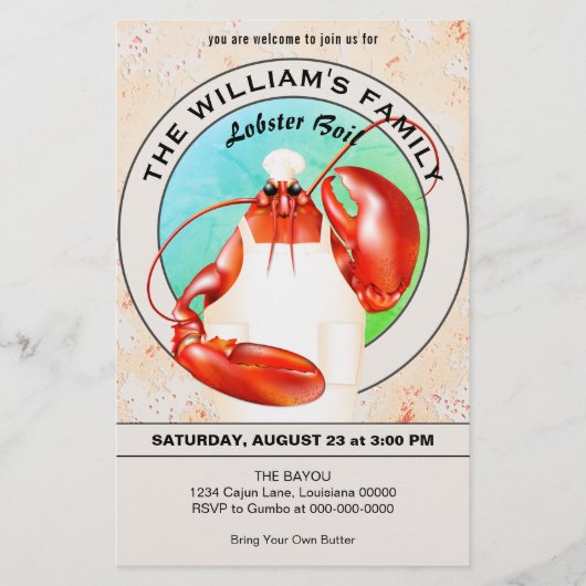 Lobster Chef Seafood Event Flyer (Voorkant)