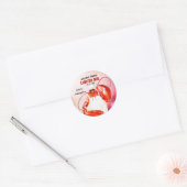 Lobster Chef Seafood Theme Ronde Sticker (Envelop)