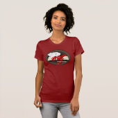 Lobster Chef Sjabloon Dames Rood T-shirt (Voorkant volledig)