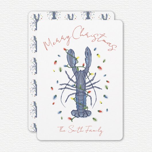Lobster Christmas Card Kaart
