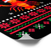 Lobster Claus Ugly Sweater For Lobster Lovers On C Poster (Hoek)