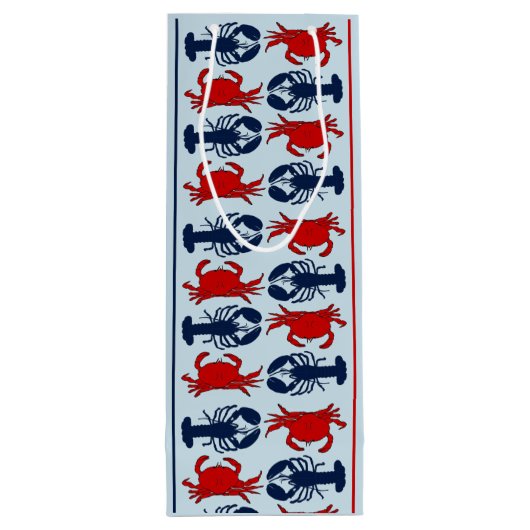 Lobster Crab Masculine Custom Occasion Gift Bag Wijn Cadeautas (Achterkant)