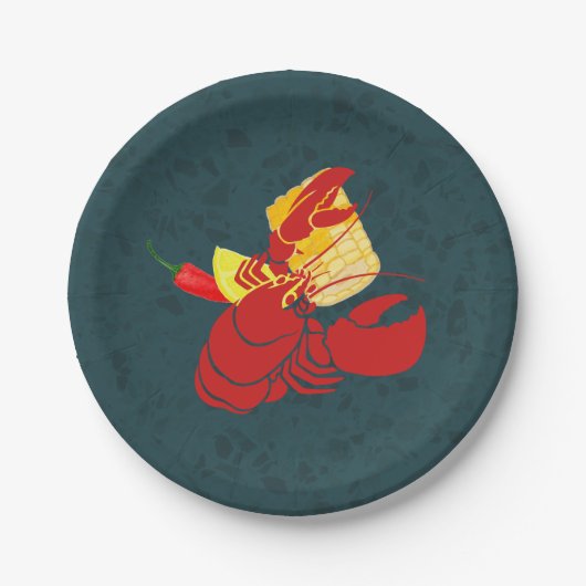 Lobster Crawfish Boil Summer Party Papieren Bordje (Voorkant)