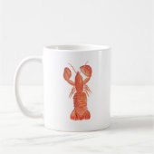 Lobster Crawfish Waterverf Hand Painted Pattern Koffiemok (Links)