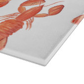 Lobster Crawfish Waterverf Hand Painted Pattern Snijplank (Hoek)
