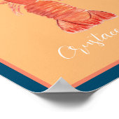 Lobster Crawfish Waterverf schaaldieren Poster (Hoek)