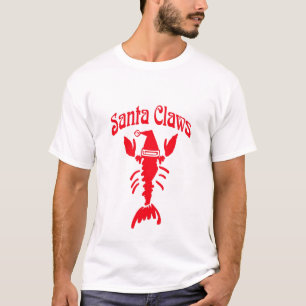 Lobster Crayfish Santa Claws T-shirt