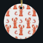 Lobster Crustacean Waterverf Painted Pattern Keramisch Ornament<br><div class="desc">Handgeschilderde originele kunst van een Lobster-illustratie</div>