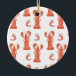 Lobster Crustacean Waterverf Painted Pattern Keramisch Ornament<br><div class="desc">Handgeschilderde originele kunst van een Lobster-illustratie</div>