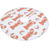 Lobster Crustacean Waterverf Painted Pattern Kerstboom Rok (Gekanteld)