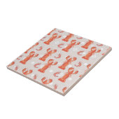 Lobster Crustacean Waterverf Snowflake Pattern Tegeltje (Zijkant)