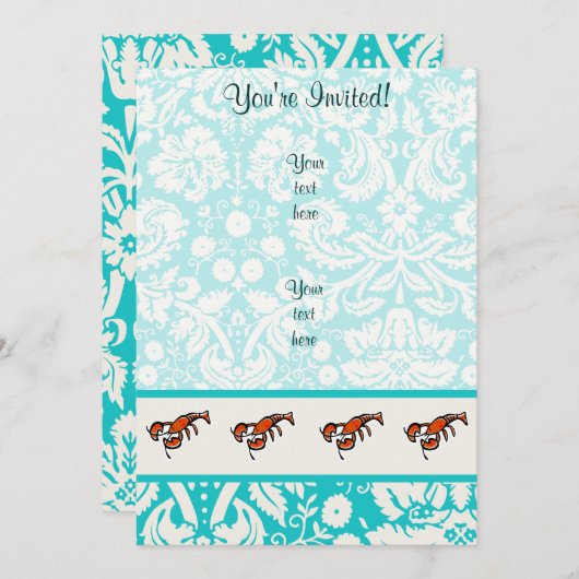 Lobster; Cute Kaart (Voorkant / Achterkant)