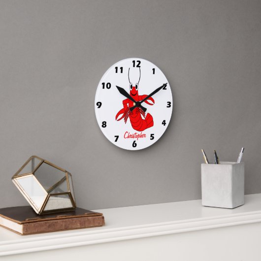 Lobster Design Personalised Ronde Klok (Kantoor)
