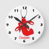 Lobster Design Personalised Ronde Klok (Voorkant)