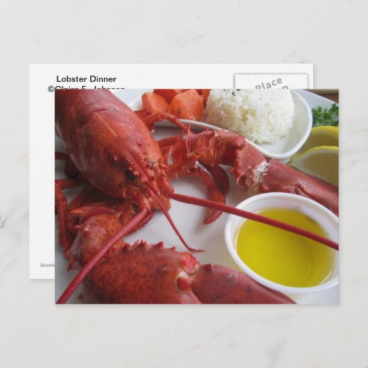 Lobster Dinner Briefkaart (Voorkant / Achterkant)