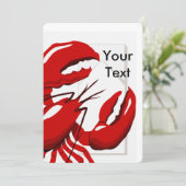 Lobster Dinner Invitation Kaart (Staand voorkant)