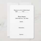 Lobster Dinner Invitation Kaart (Achterkant)