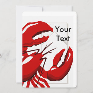 Lobster Dinner Invitation Kaart
