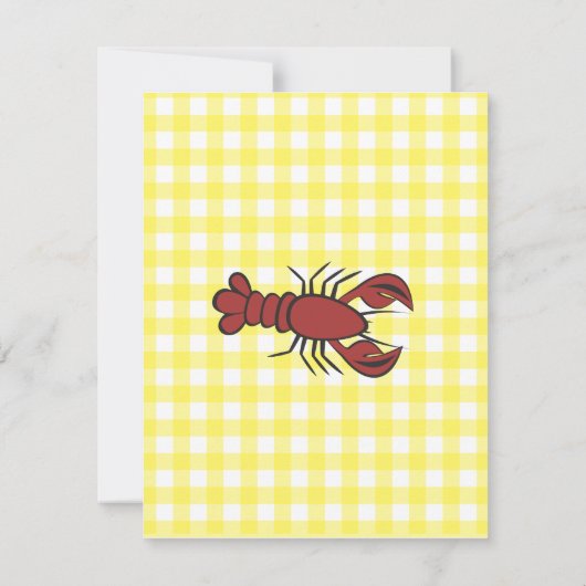 Lobster Dinner Kaart (Achterkant)