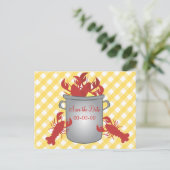 Lobster Dinner Save the Date Aankondigingskaart (Staand voorkant)