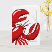 Lobster Dinner Wenskaart Kaart (Gele Bloem)