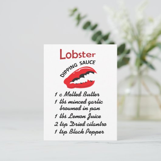 Lobster Dipping Sauce Briefkaart (Staand voorkant)