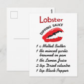 Lobster Dipping Sauce Briefkaart (Voorkant / Achterkant)