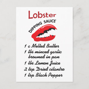 Lobster Dipping Sauce Briefkaart
