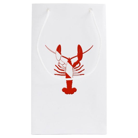 Lobster Dive Silhouette Klein Cadeauzakje (Achterkant)