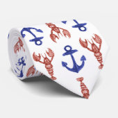 Lobster en Anchors Stropdas (Opgerold)