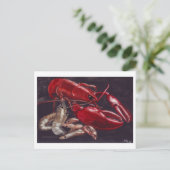 Lobster en garnalen briefkaart (Staand voorkant)