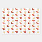 Lobster en wijn inpakpapier vel (Voorkant 3)